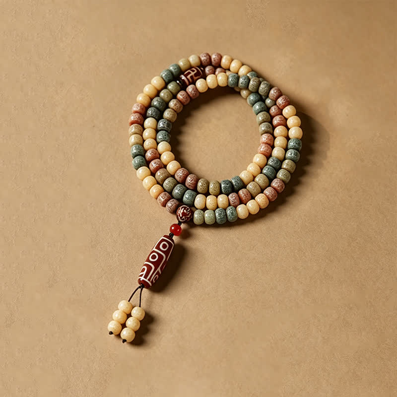 Nimara Ritual Bodhi Seed Hand-Woven Peace Vintage 108 Bead Mala