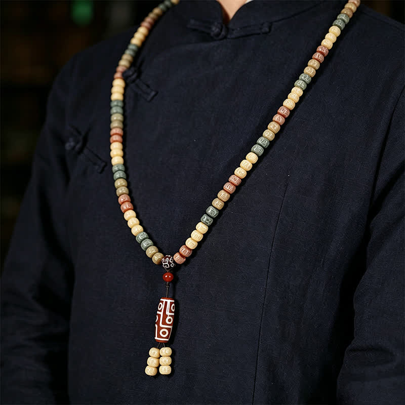 Nimara Ritual Bodhi Seed Hand-Woven Peace Vintage 108 Bead Mala