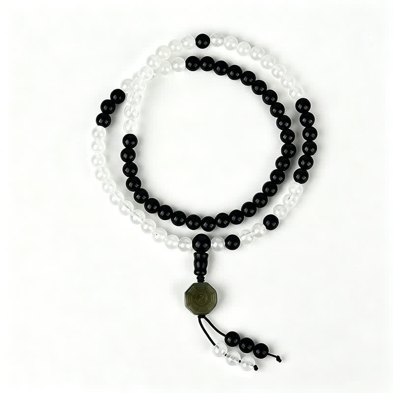 Nimara Ritual Black Obsidian Bagua Protection Hand Beaded Bracelet