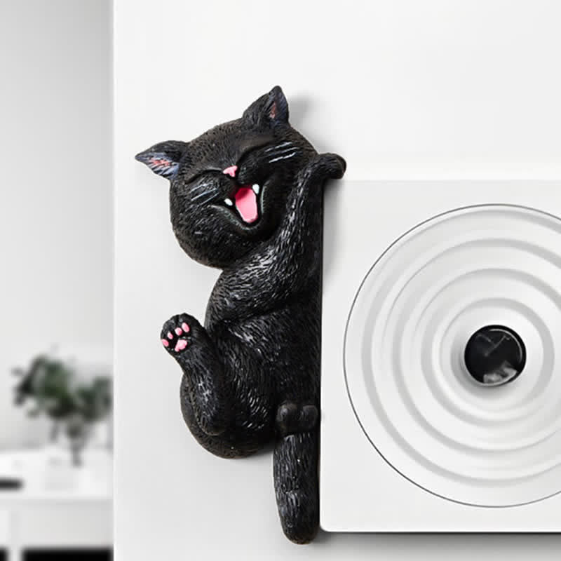 Nimara Ritual Painted Resin Cat Switch Cover Cute Animal Decor