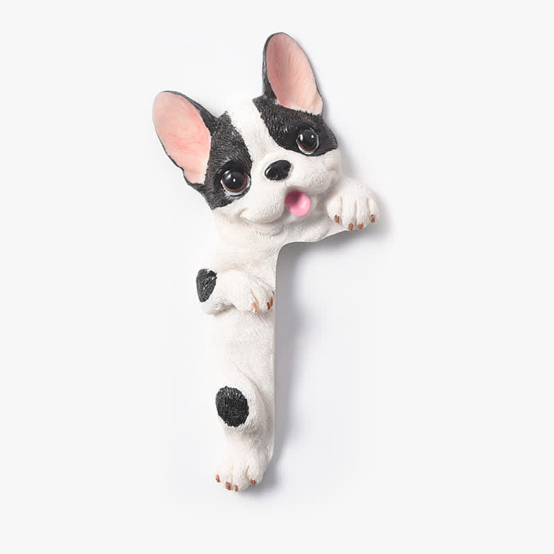 Nimara Ritual Hand-Painted Resin Dog 3D Cute Decorative Switch Wall Sticker