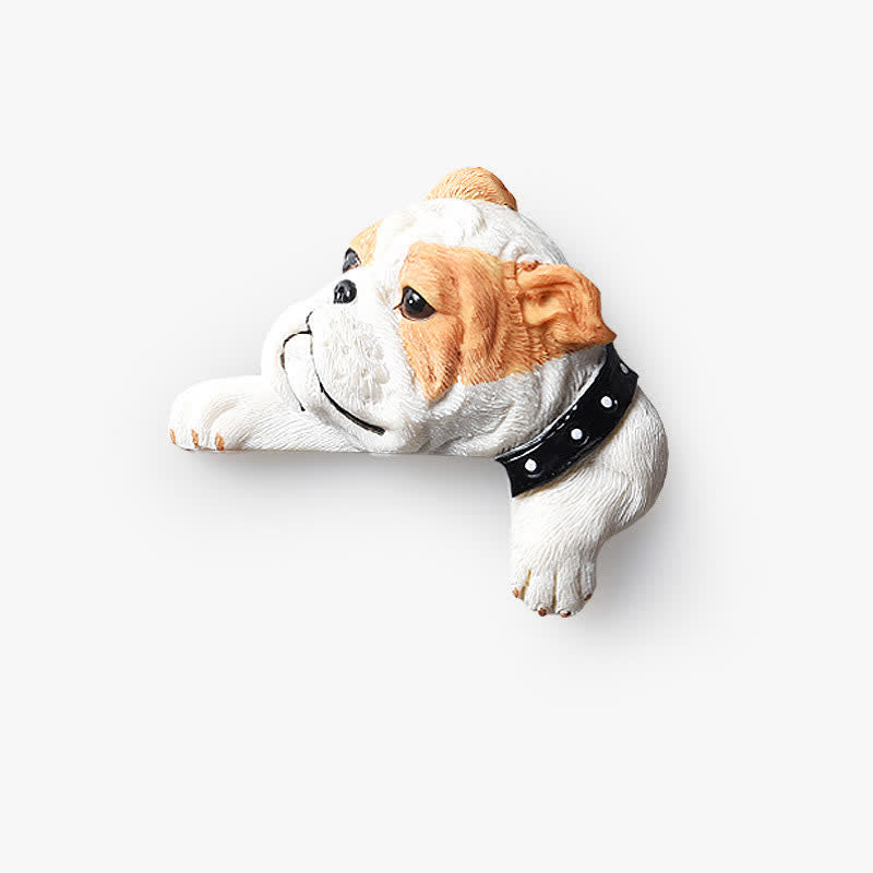 Nimara Ritual Hand-Painted Resin Dog 3D Cute Decorative Switch Wall Sticker