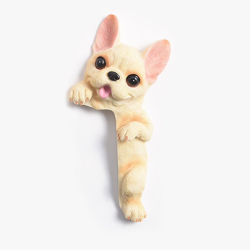 Nimara Ritual Hand-Painted Resin Dog 3D Cute Decorative Switch Wall Sticker