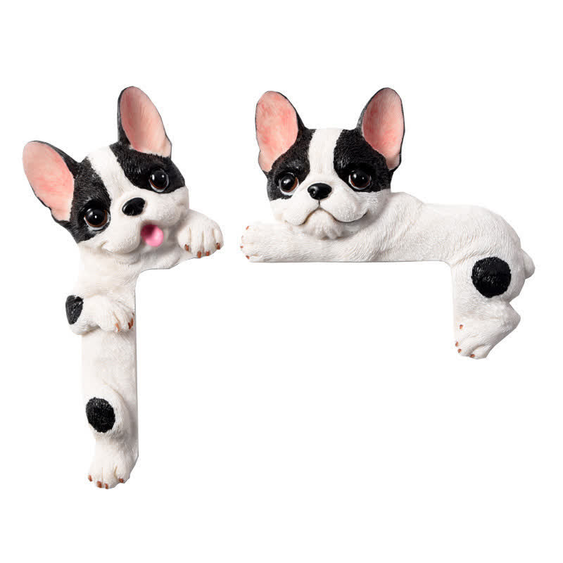 Nimara Ritual Hand-Painted Resin Dog 3D Cute Decorative Switch Wall Sticker