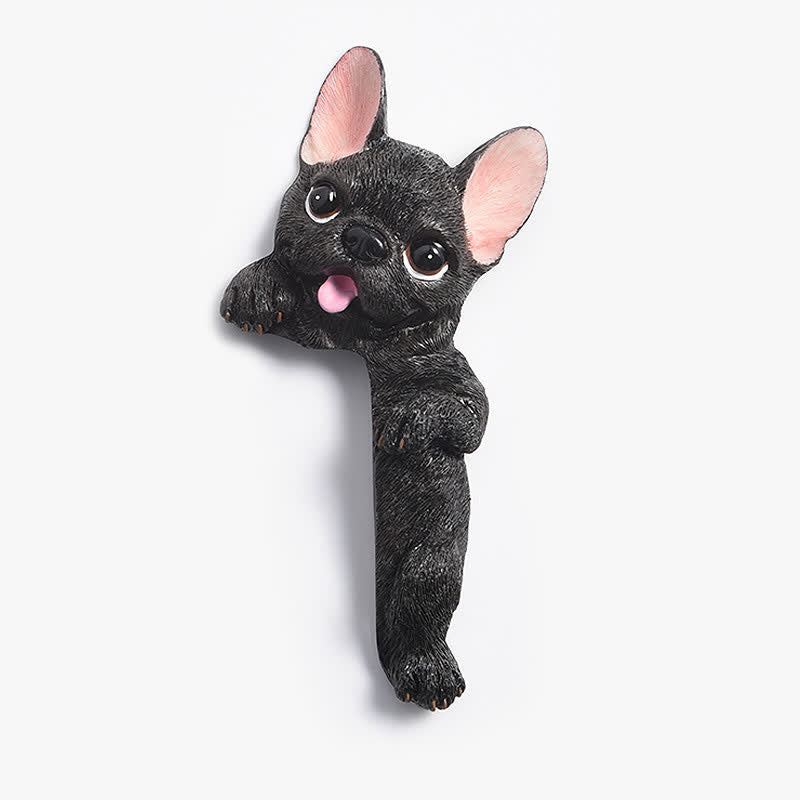 Nimara Ritual Hand-Painted Resin Dog 3D Cute Decorative Switch Wall Sticker