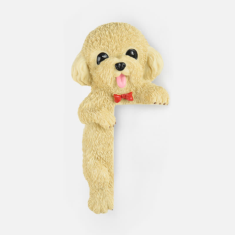 Nimara Ritual Hand-Painted Resin Dog 3D Cute Decorative Switch Wall Sticker