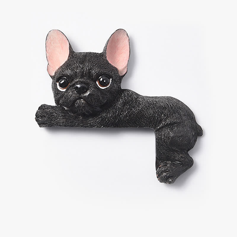 Nimara Ritual Hand-Painted Resin Dog 3D Cute Decorative Switch Wall Sticker