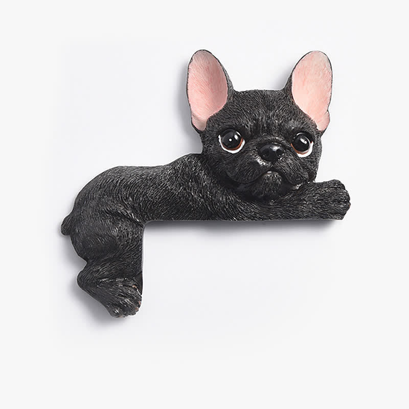 Nimara Ritual Hand-Painted Resin Dog 3D Cute Decorative Switch Wall Sticker