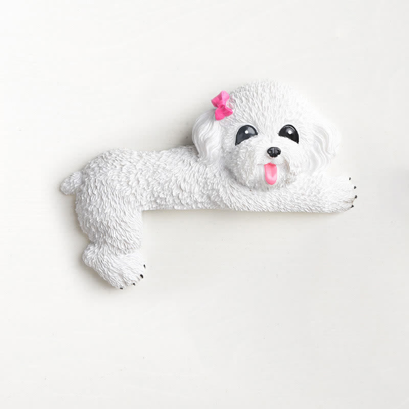 Nimara Ritual Hand-Painted Resin Dog 3D Cute Decorative Switch Wall Sticker