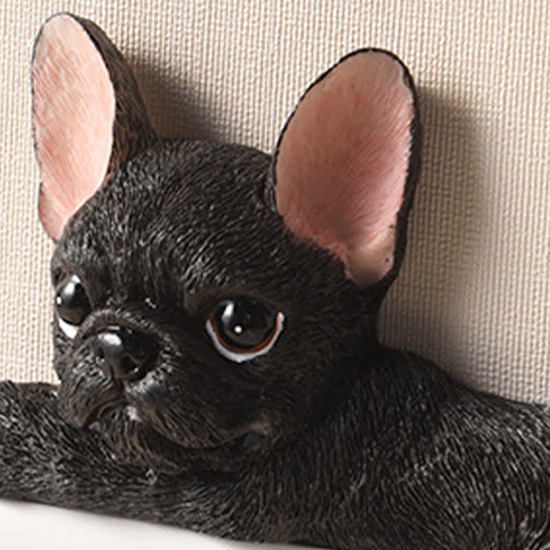 Nimara Ritual Hand-Painted Resin Dog 3D Cute Decorative Switch Wall Sticker