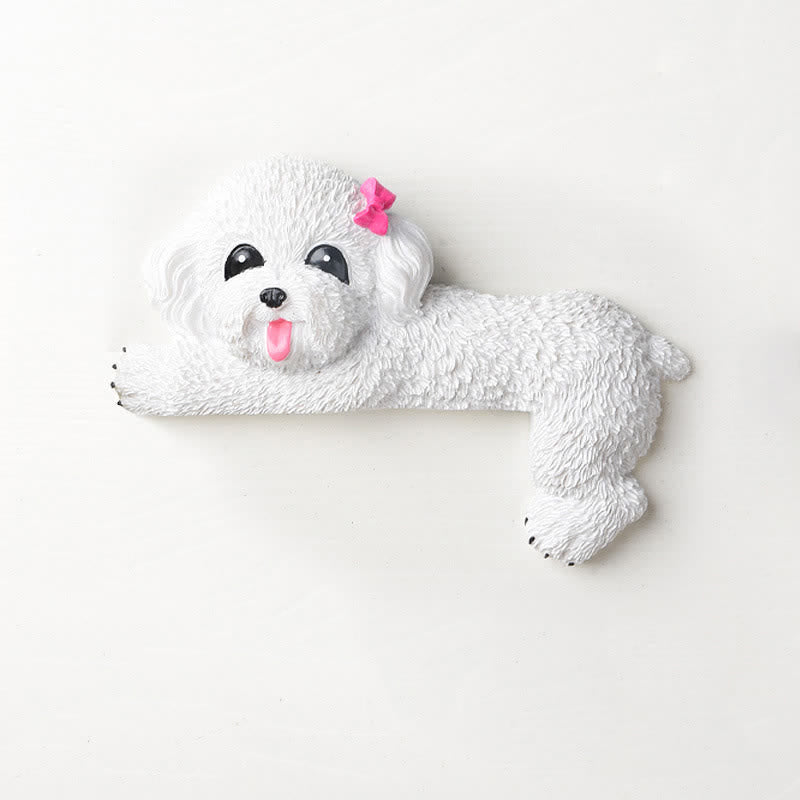 Nimara Ritual Hand-Painted Resin Dog 3D Cute Decorative Switch Wall Sticker