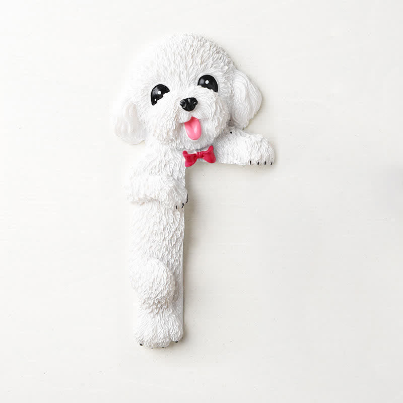 Nimara Ritual Hand-Painted Resin Dog 3D Cute Decorative Switch Wall Sticker