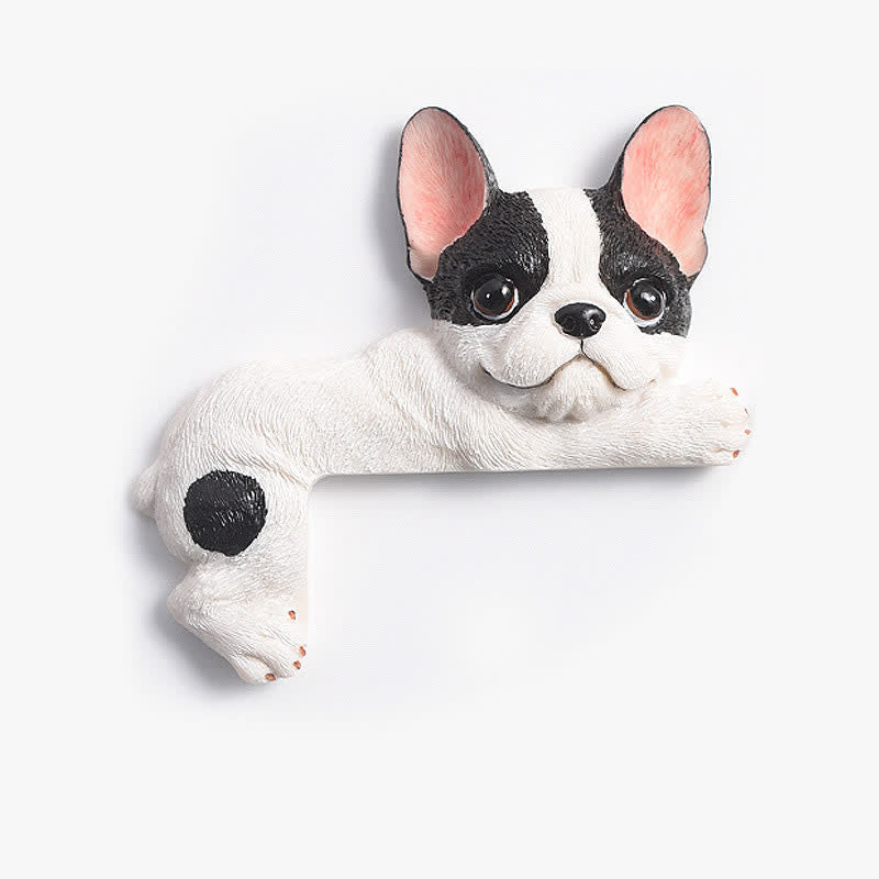 Nimara Ritual Hand-Painted Resin Dog 3D Cute Decorative Switch Wall Sticker