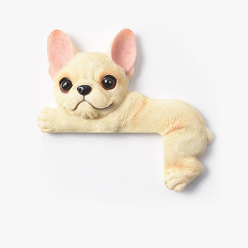 Nimara Ritual Hand-Painted Resin Dog 3D Cute Decorative Switch Wall Sticker