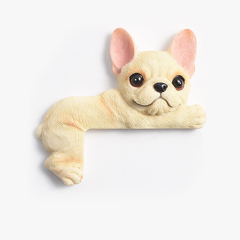 Nimara Ritual Hand-Painted Resin Dog 3D Cute Decorative Switch Wall Sticker