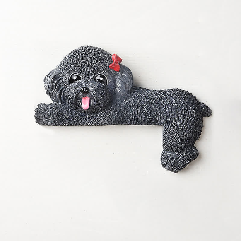 Nimara Ritual Hand-Painted Resin Dog 3D Cute Decorative Switch Wall Sticker