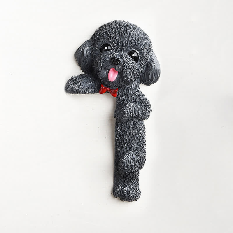 Nimara Ritual Hand-Painted Resin Dog 3D Cute Decorative Switch Wall Sticker