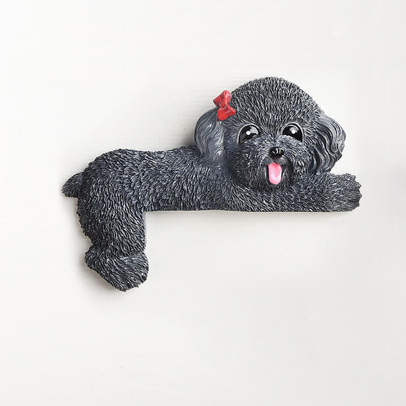 Nimara Ritual Hand-Painted Resin Dog 3D Cute Decorative Switch Wall Sticker