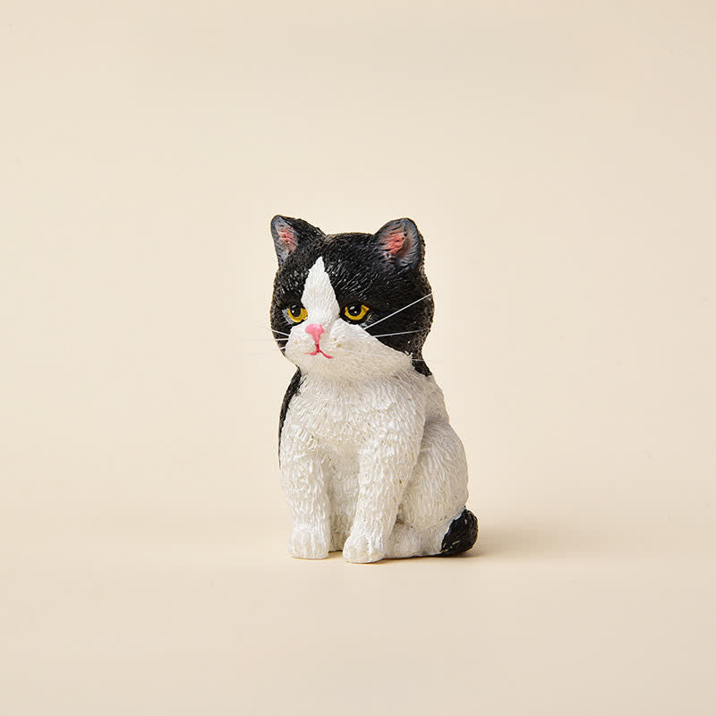 Nimara Ritual Painted Resin Gloomy Kitten Family Mini Cat Cute Animal Decor