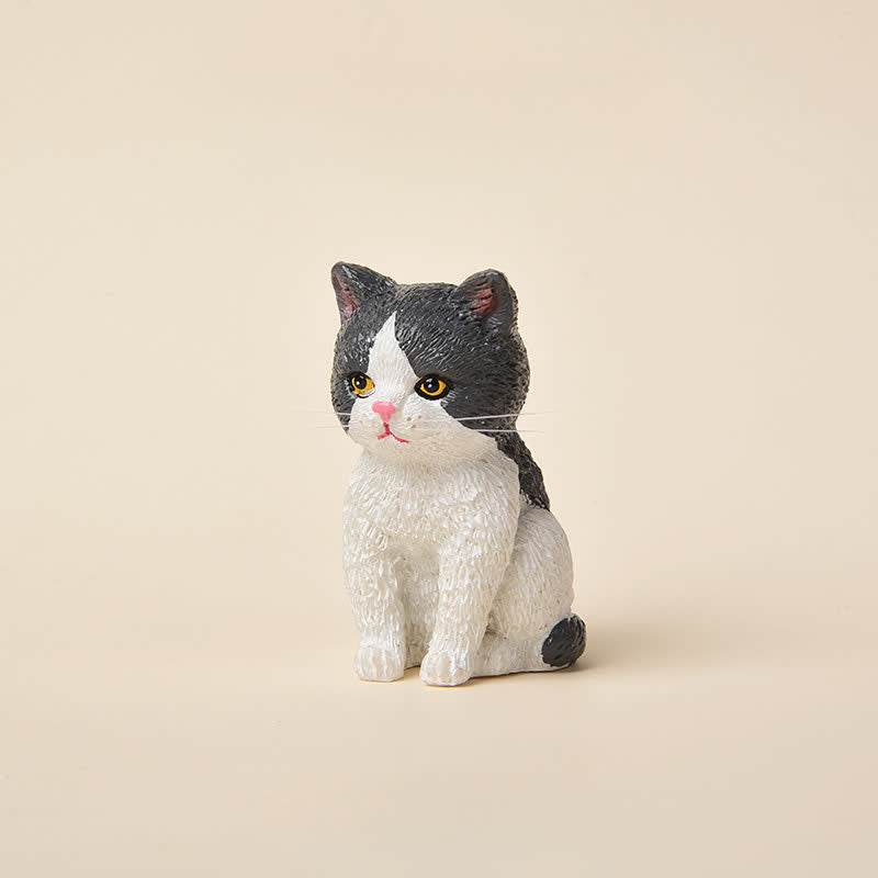 Nimara Ritual Painted Resin Gloomy Kitten Family Mini Cat Cute Animal Decor