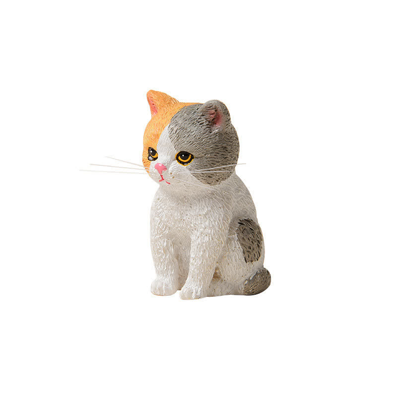 Nimara Ritual Painted Resin Gloomy Kitten Family Mini Cat Cute Animal Decor