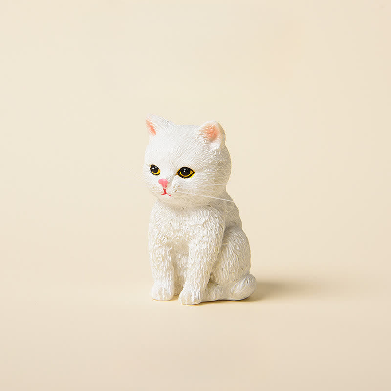 Nimara Ritual Painted Resin Gloomy Kitten Family Mini Cat Cute Animal Decor