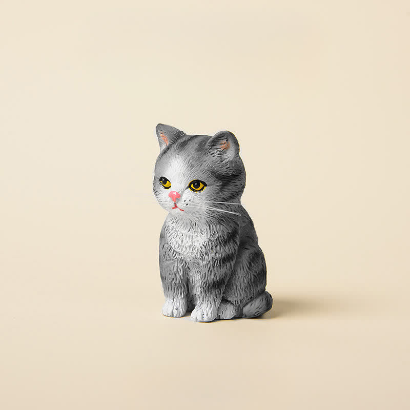 Nimara Ritual Painted Resin Gloomy Kitten Family Mini Cat Cute Animal Decor