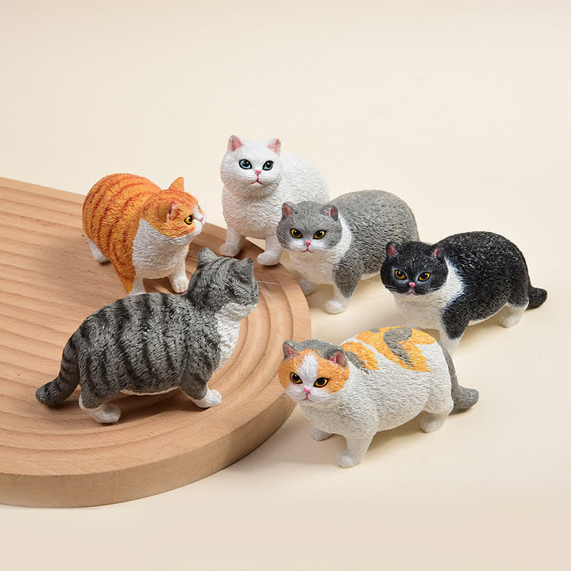 Nimara Ritual Painted Resin Little Chubby Cat Cute Animal Decor