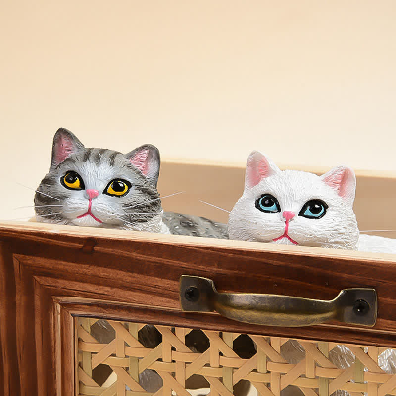 Nimara Ritual Painted Resin Little Chubby Cat Cute Animal Decor
