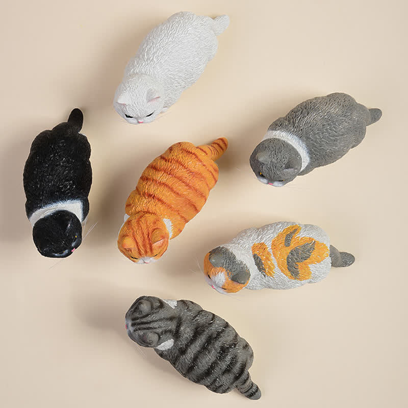Nimara Ritual Painted Resin Little Chubby Cat Cute Animal Decor