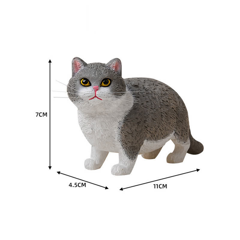 Nimara Ritual Painted Resin Little Chubby Cat Cute Animal Decor