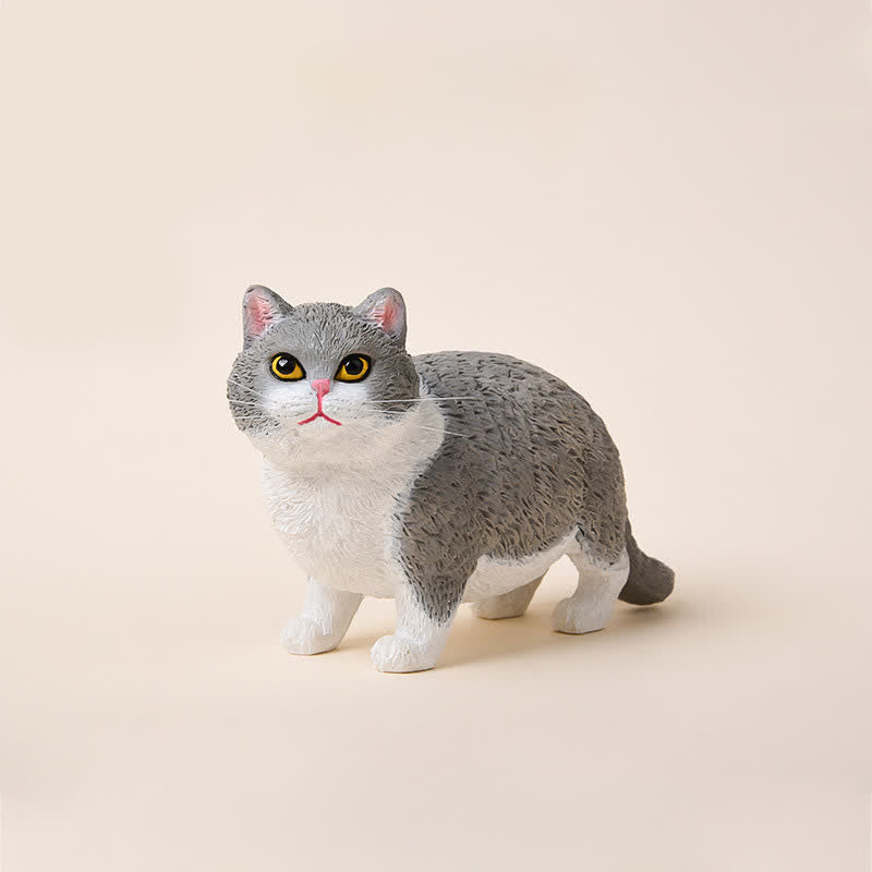 Nimara Ritual Painted Resin Little Chubby Cat Cute Animal Decor