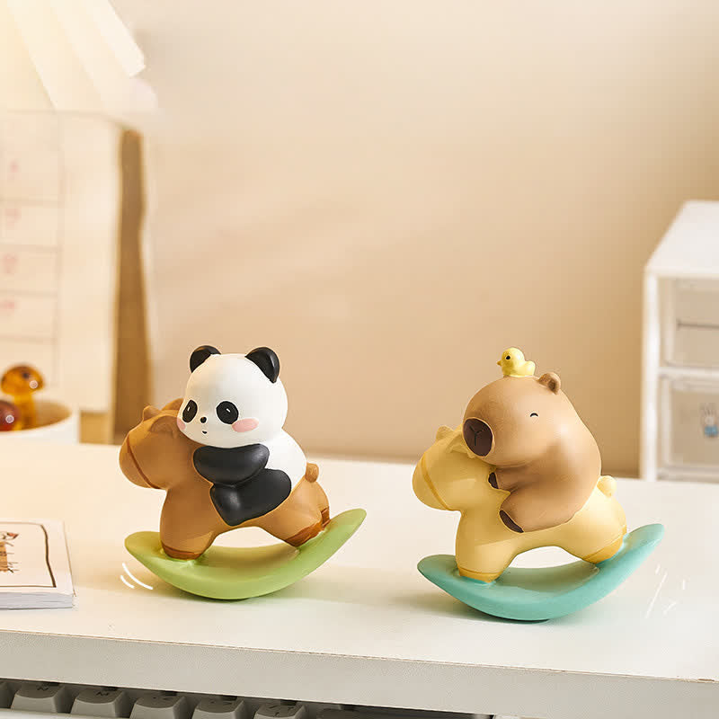 Nimara Ritual Resin Cute Panda Rocking Harmony Desktop Decor