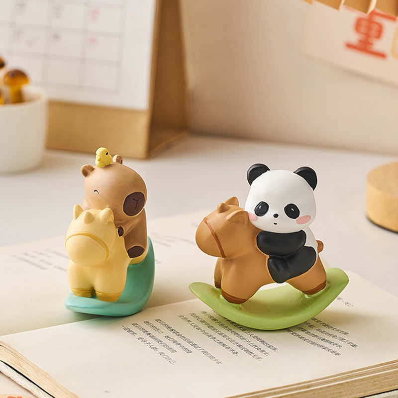 Nimara Ritual Resin Cute Panda Rocking Harmony Desktop Decor