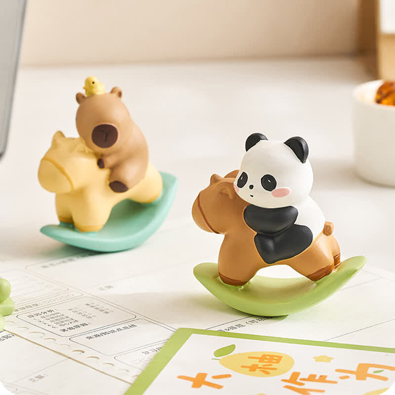 Nimara Ritual Resin Cute Panda Rocking Harmony Desktop Decor