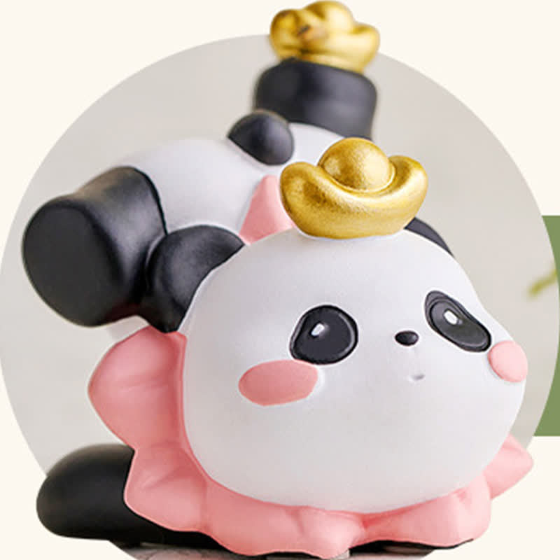 Nimara Ritual Resin Lotus Panda Phone Stand Cute Animal Decor