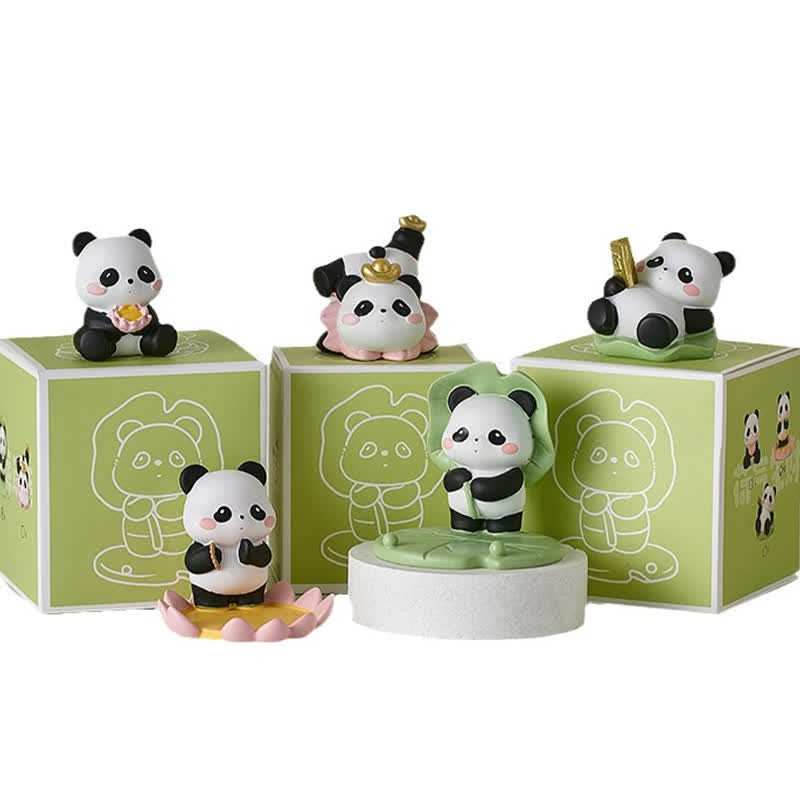 Nimara Ritual Resin Lotus Panda Phone Stand Cute Animal Decor