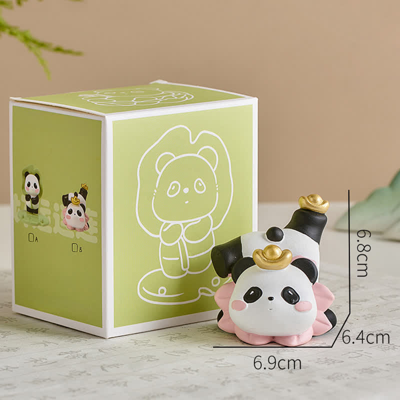 Nimara Ritual Resin Lotus Panda Phone Stand Cute Animal Decor