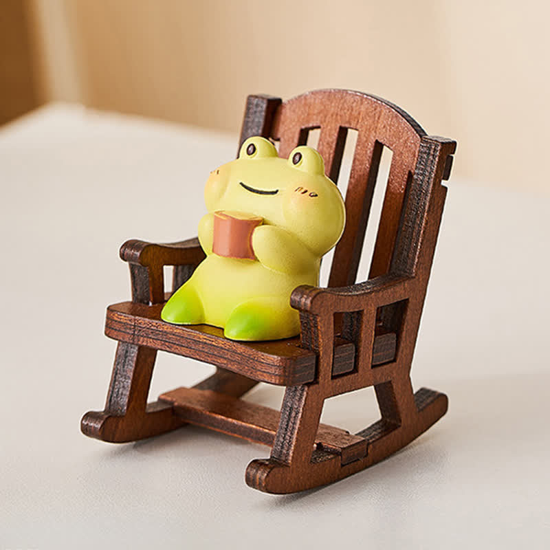 Nimara Ritual Resin Kawaii Animal Rocking Chair Comfort Desk Decor