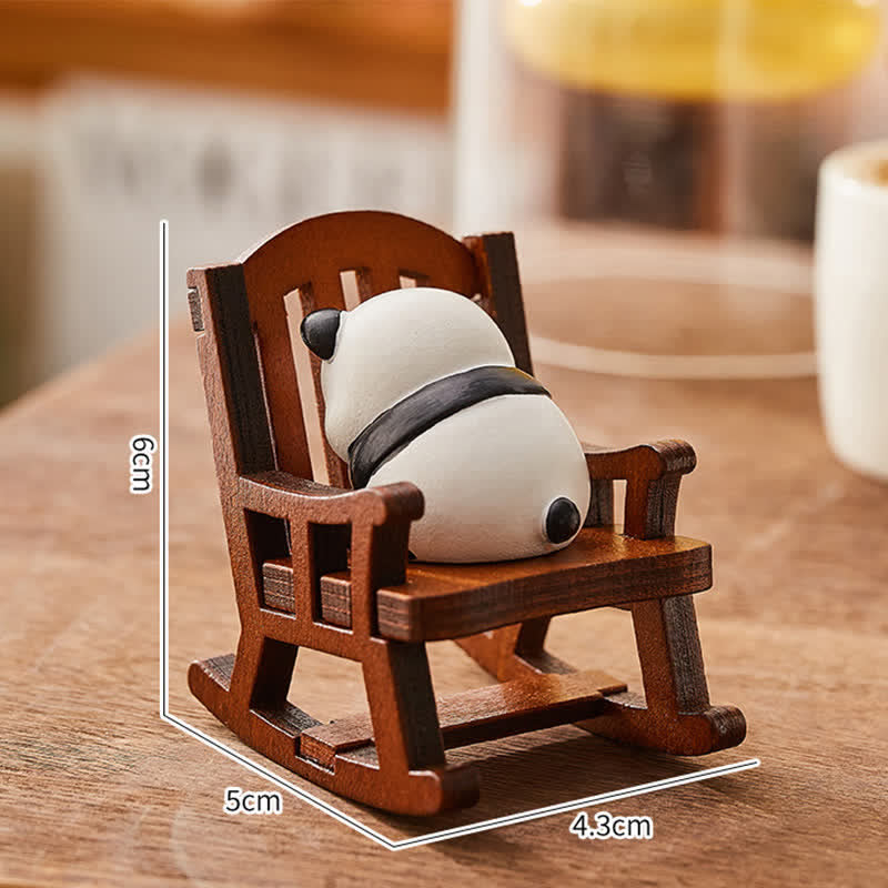 Nimara Ritual Resin Kawaii Animal Rocking Chair Comfort Desk Decor