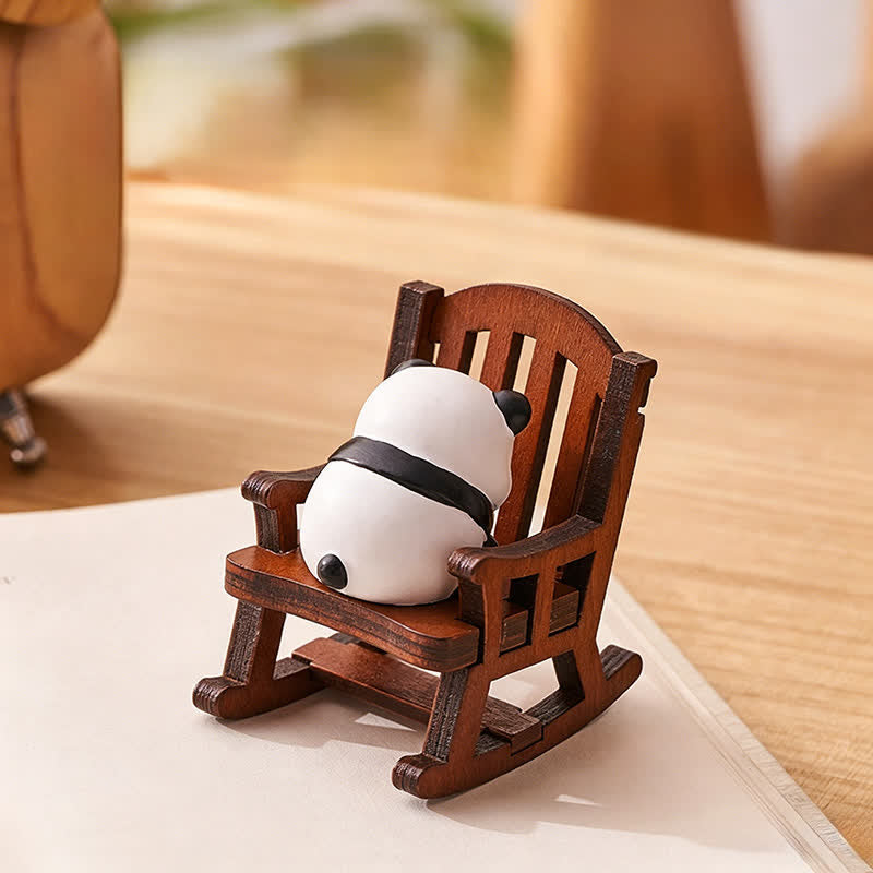 Nimara Ritual Resin Kawaii Animal Rocking Chair Comfort Desk Decor
