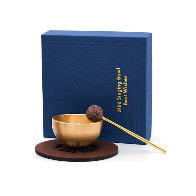 Nimara Ritual Brass Mini Grounding Meditation Singing Bowls Gift Set