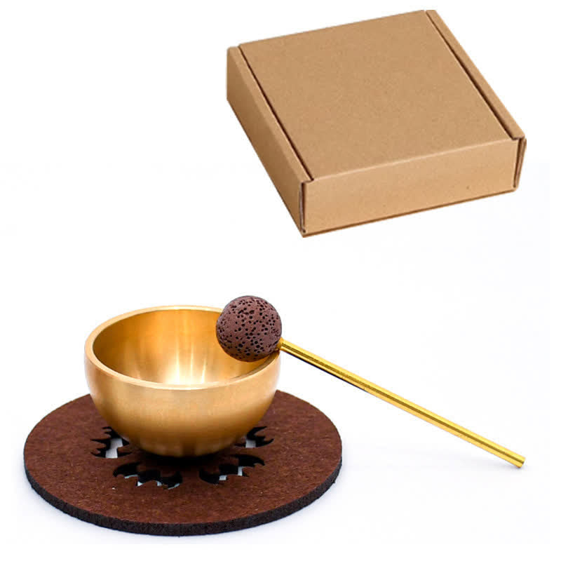 Nimara Ritual Brass Mini Grounding Meditation Singing Bowls Gift Set
