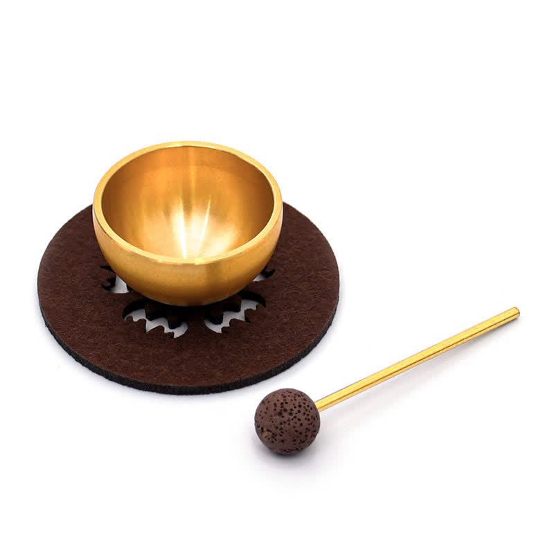 Nimara Ritual Brass Mini Grounding Meditation Singing Bowls Gift Set