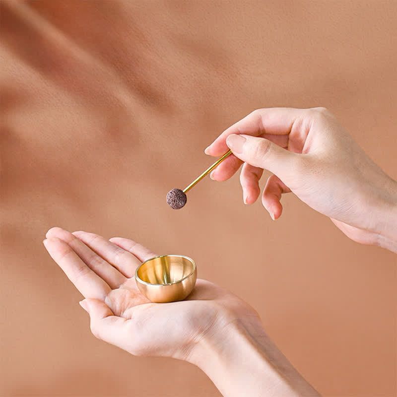 Nimara Ritual Brass Mini Grounding Meditation Singing Bowls Gift Set