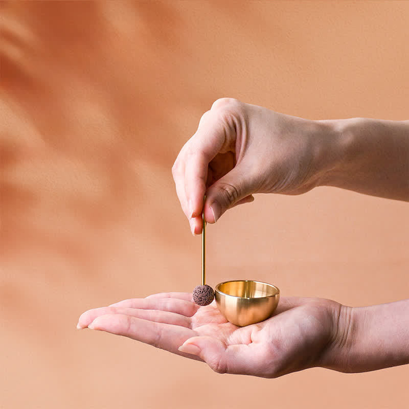 Nimara Ritual Brass Mini Grounding Meditation Singing Bowls Gift Set