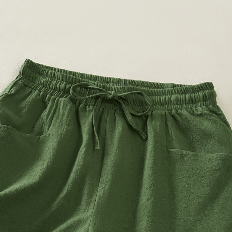 Nimara Ritual Summer Casual Minimalist Drawstring Solid Women's Shorts With Pocket