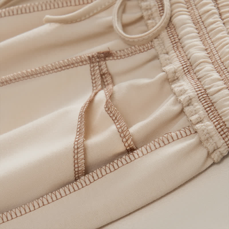 Nimara Ritual Summer Casual Minimalist Drawstring Patch Pocket Solid Ankle Pants Women's Straight Leg Pants With Pocket