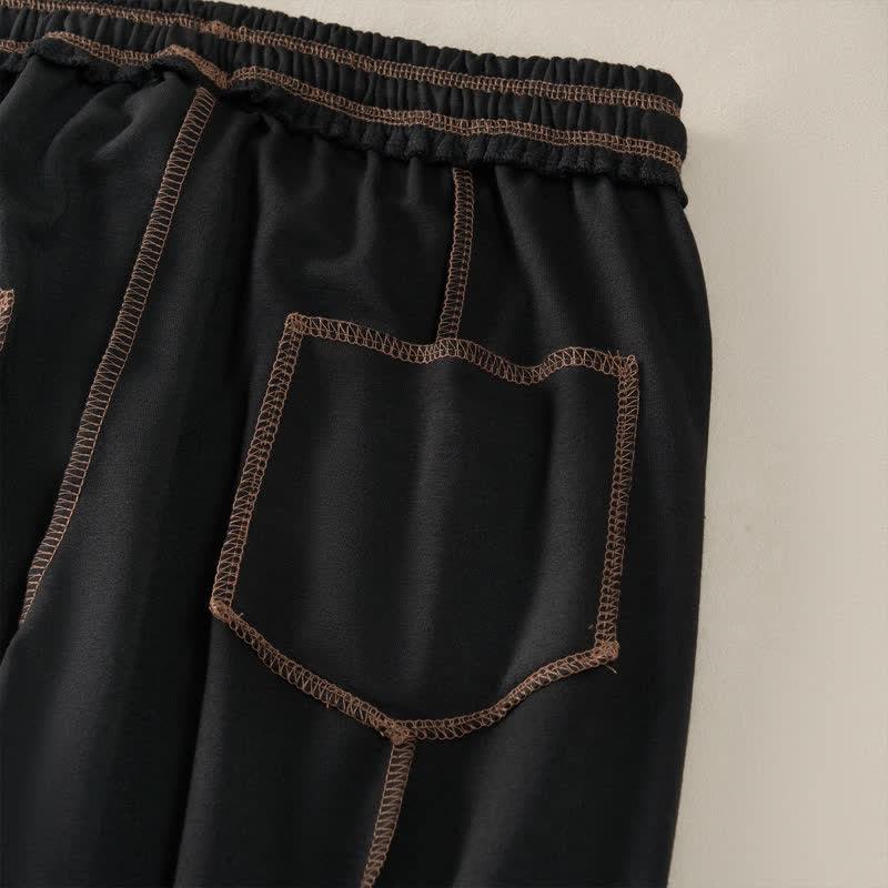 Nimara Ritual Summer Casual Minimalist Drawstring Patch Pocket Solid Ankle Pants Women's Straight Leg Pants With Pocket