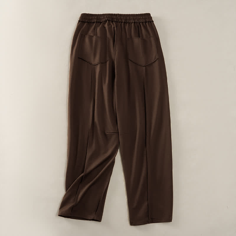 Nimara Ritual Summer Casual Minimalist Drawstring Patch Pocket Solid Ankle Pants Women's Straight Leg Pants With Pocket